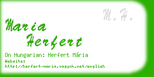 maria herfert business card